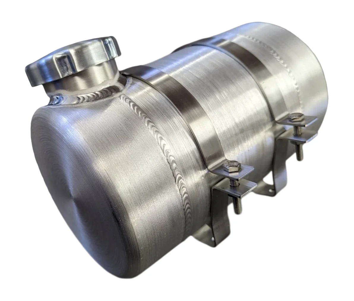 6x8 End Fill Round Spun Aluminum Gas Tank .80 Gallon - Mini Bike, GoKart