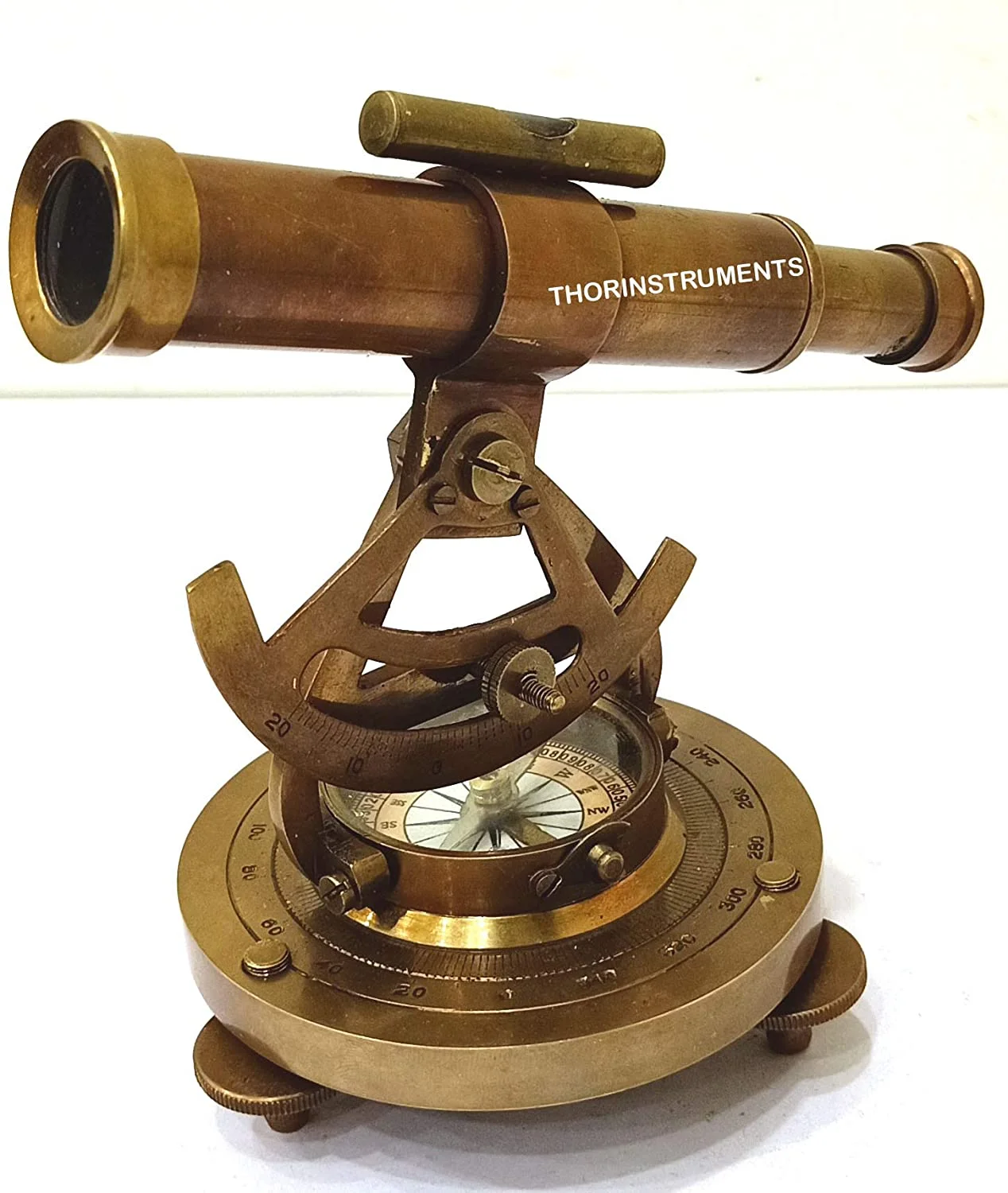 Antique Brass Alidade Compass 6