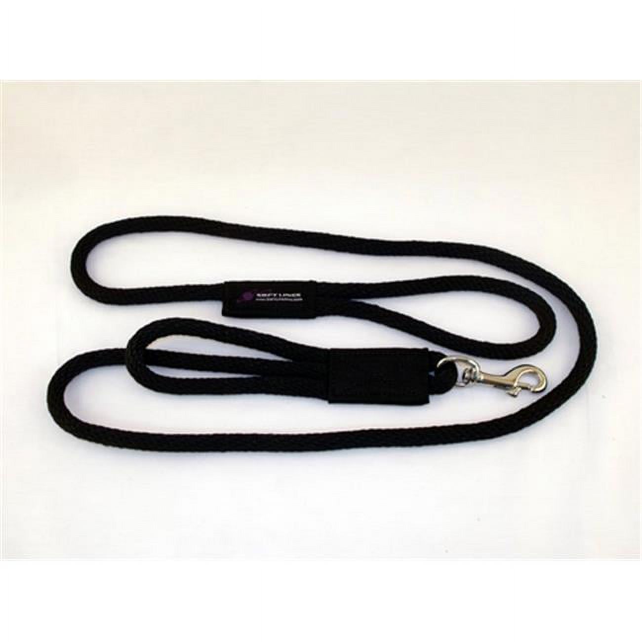 Soft Lines  2 Handled Sidewalk Safety Dog Snap Leash 0.37 In. Diameter By 6 Ft. - Black