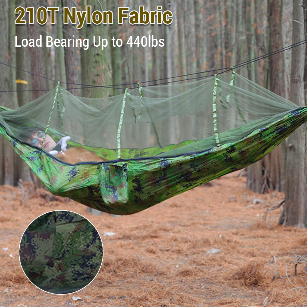 Dadypet Two-Person Camping Hammock with Mosquito Net - Great for Backyard Garden, Camping, and Backpacking
