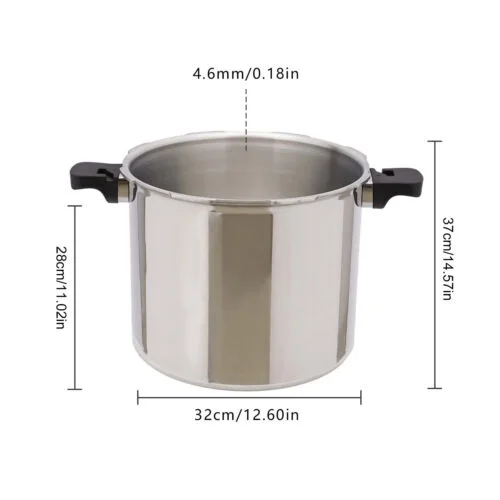 22L/23qt Thickened Explosion-proof Pressure Cooker Kitchen Gas Stove Cooking Pot