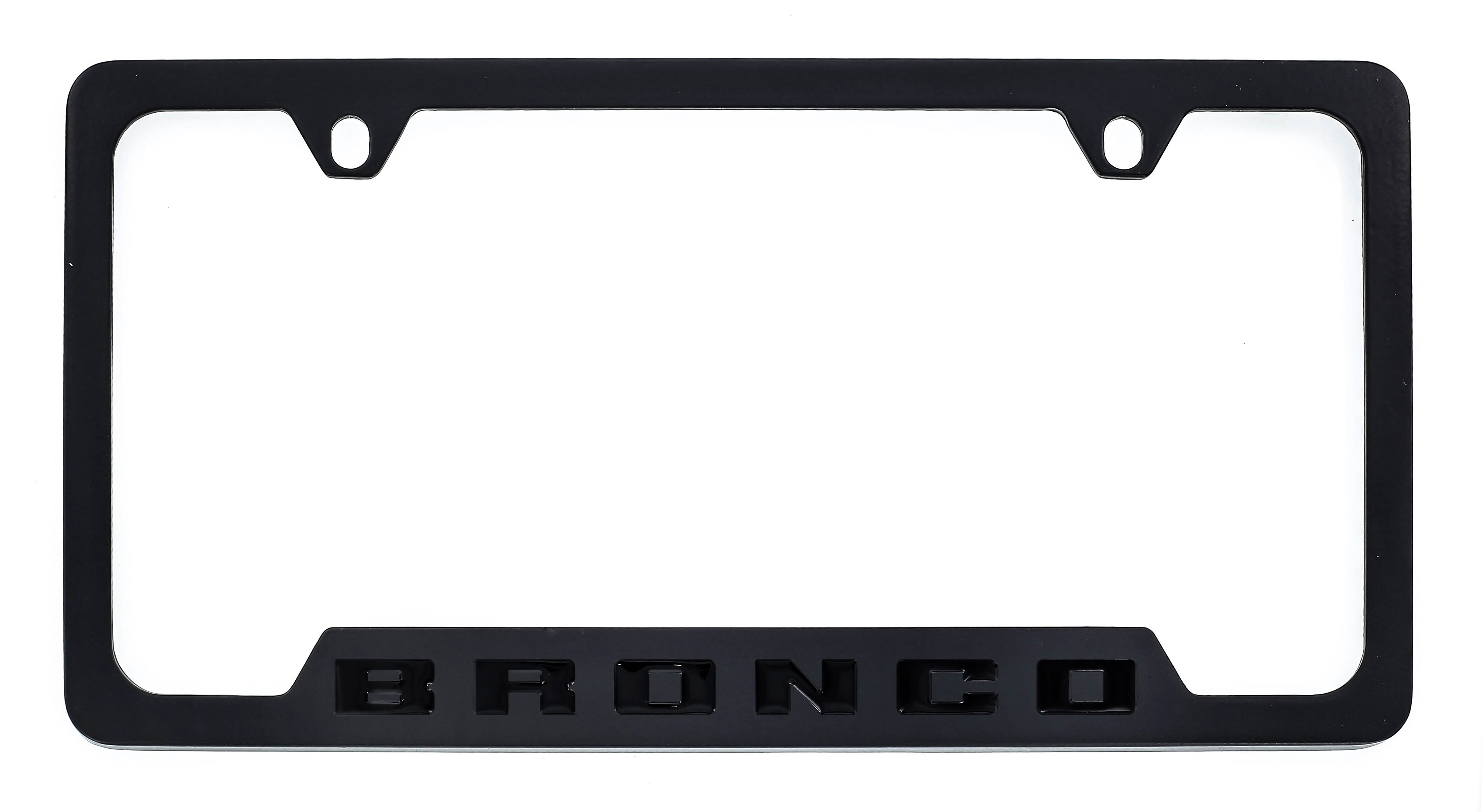 Ford Bronco Black License Plate Frame Tag Holder