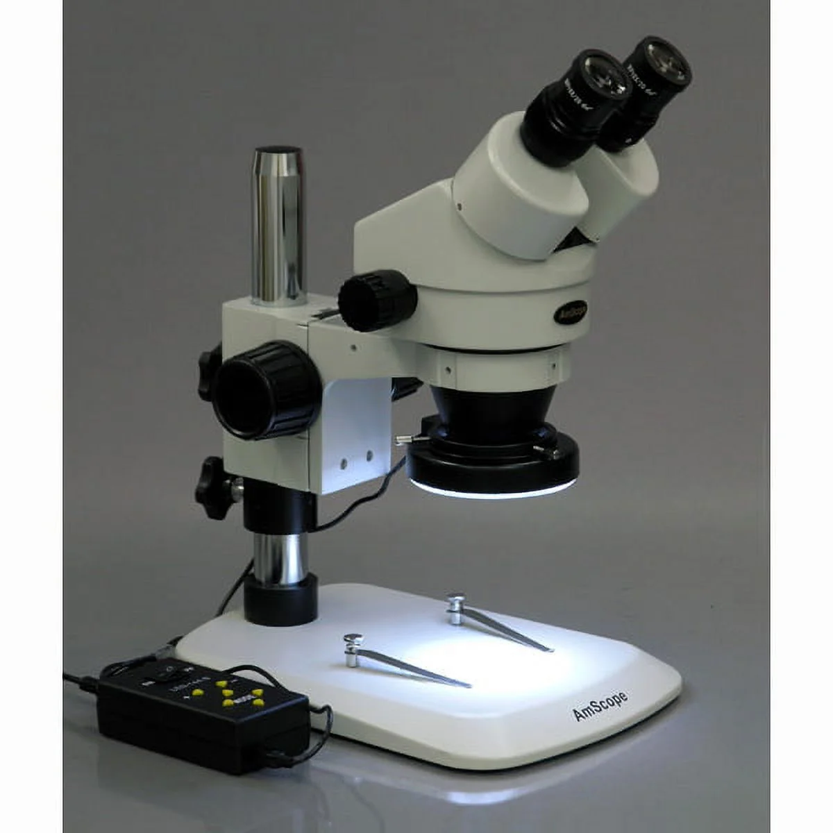AmScope SM-1BNZ-144A Professional Binocular Stereo Zoom Microscope, WH10x Eyepieces, 3.5X-90X Magnification, 0.7X-4.5X Z
