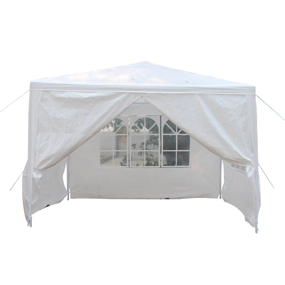 Ktaxon 10' x 10' Outdoor Canopy Party Wedding Tent White Gazebo Pavilion with4 Side Walls