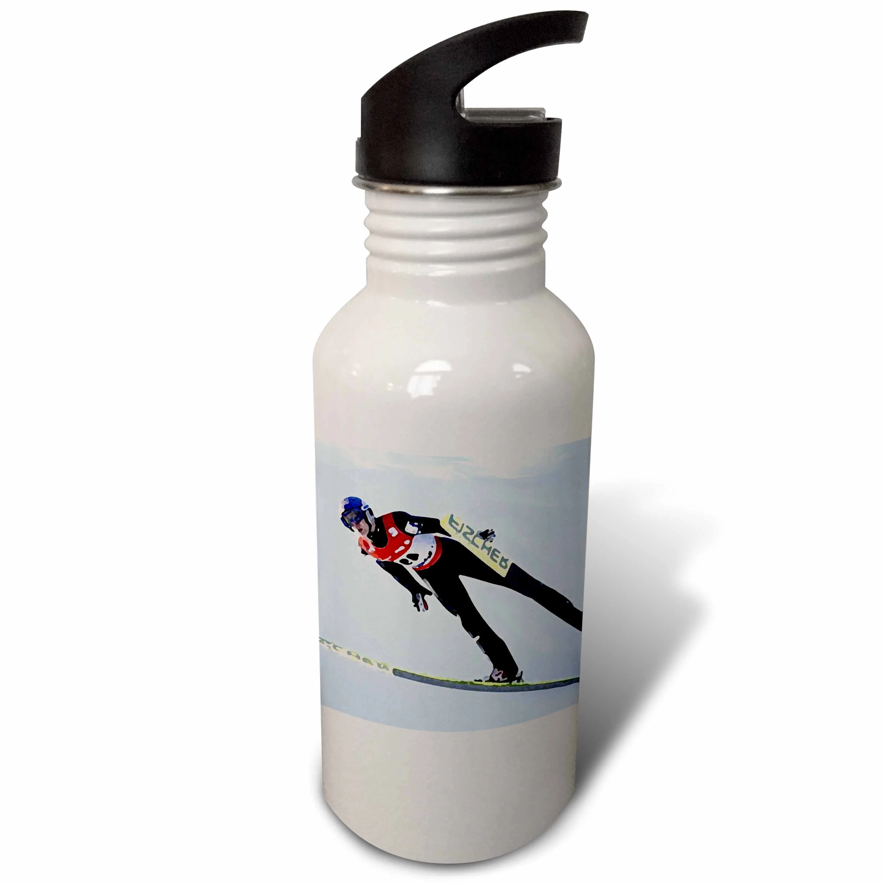 Ski Jumping 21 oz Sports Water Bottle wb-4936-1