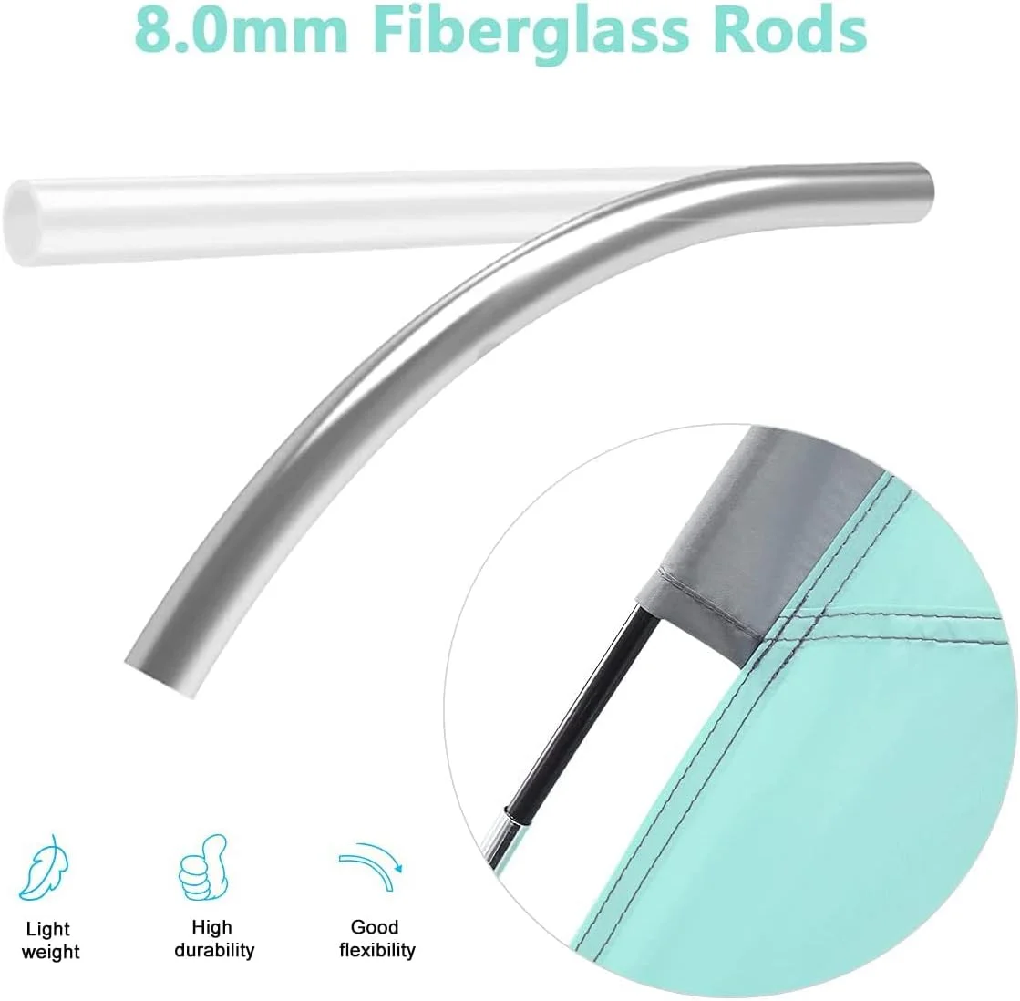 NXONE Beach Tent Sun Shade Shelter for 2-3 Person with UV Protection, Extended Floor, 3 Mesh Roll Up Windows & 8.0mm Fiberglass Rods Carry Bag Included Mint Green