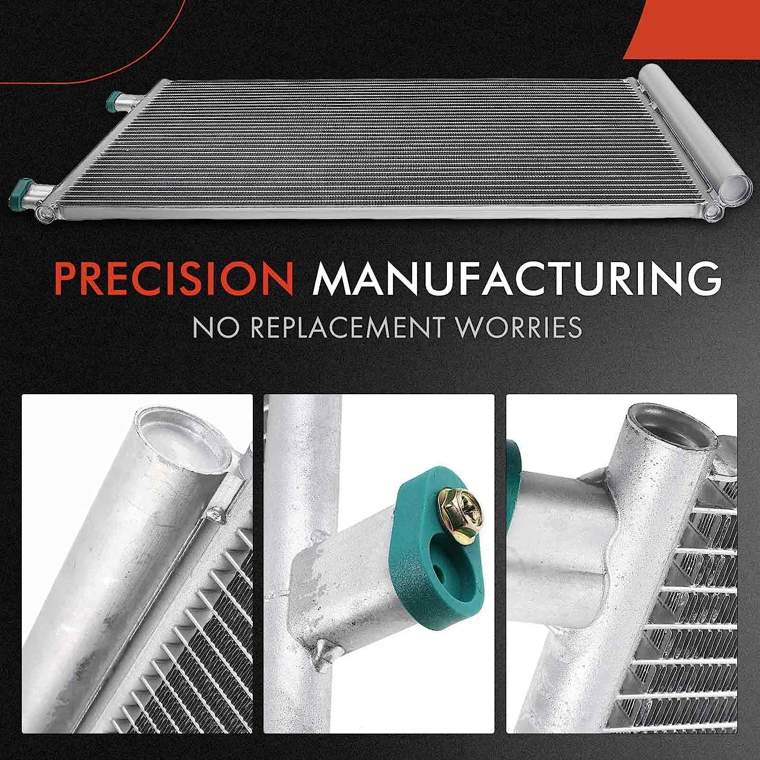 A-Premium Air Conditioning A/C Condenser Compatible with Jeep Compass 2017-2021, Renegade 2015-2021 & Fiat 500X 2016-2018 & Ram ProMaster City 2015-2022, L4 2.4L, Replace# 30093, 68273402AA