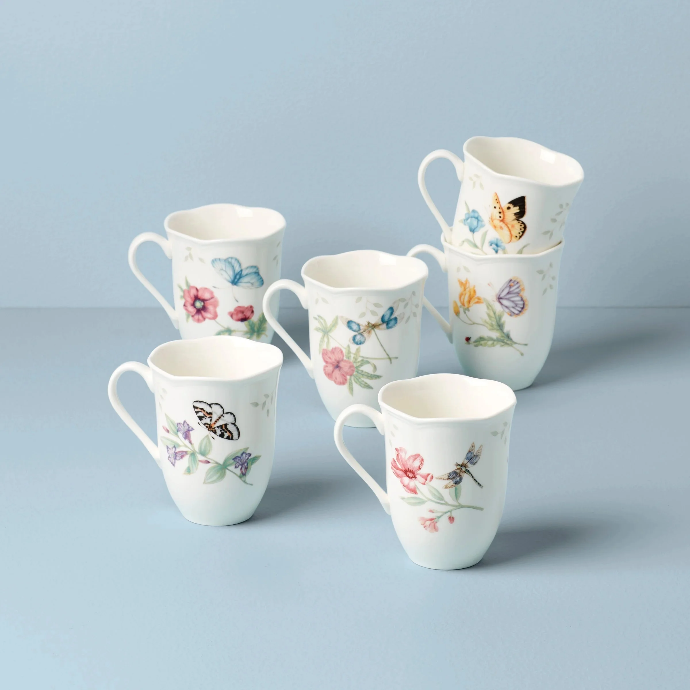 Butterfly Meadow Mugs Set of 6 by Lenox