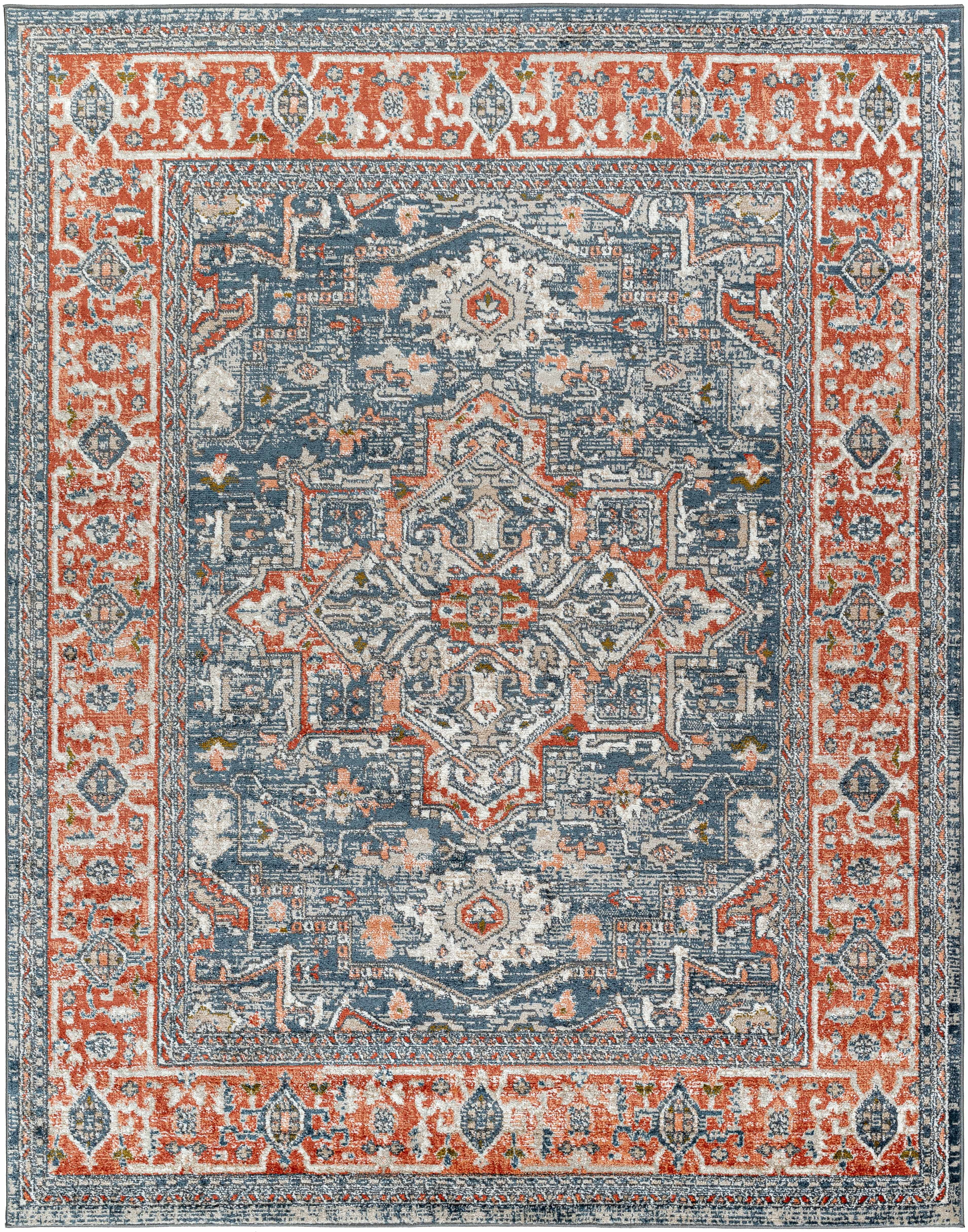 Hauteloom Embu Living Room, Bedroom Area Rug - Traditional - Gray - 9'2