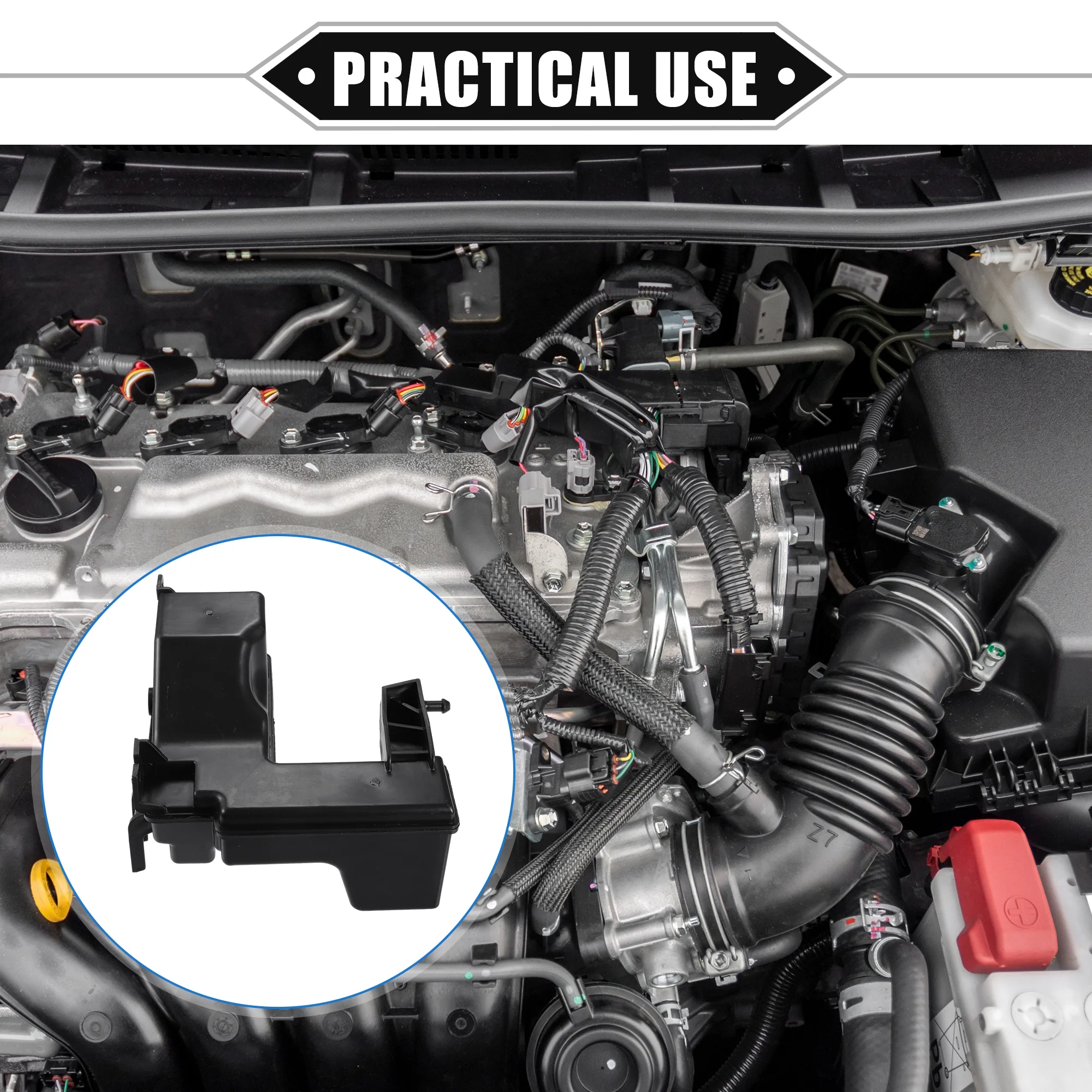 Unique Bargains Engine Air Intake Resonator Chamber Resonator Assembly for Honda Civic 2016-2020 Durable Plastic Black