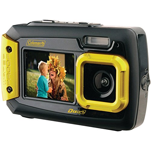 Refurbished Coleman 2V9WP-Y Duo2 Dual-Screen Waterproof 20MP Digital Camera