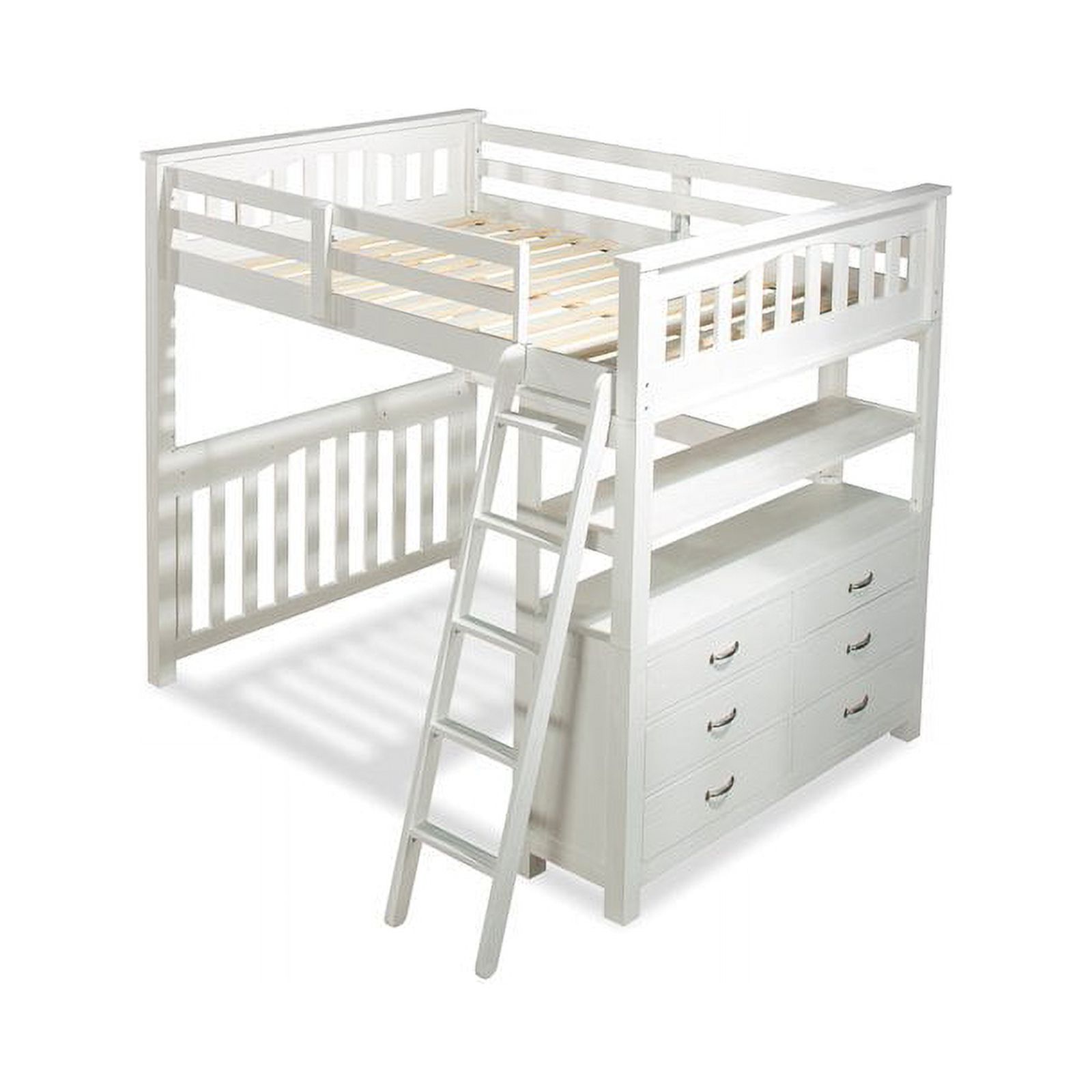 Highlands Full Loft Bed in White