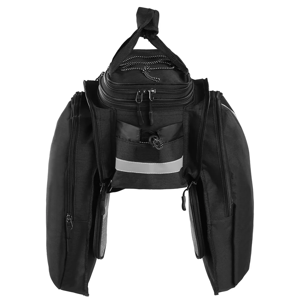 Bicycle Rear Seat Bag Multifunction Expandable Waterproof MTB Bicycle Pannier Bag Bike Rack Bag With Rain Cover