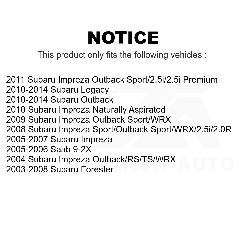 Front Steering Tie Rod End Kit For Subaru Outback Impreza Forester Legacy Saab 9-2X KTR-101894