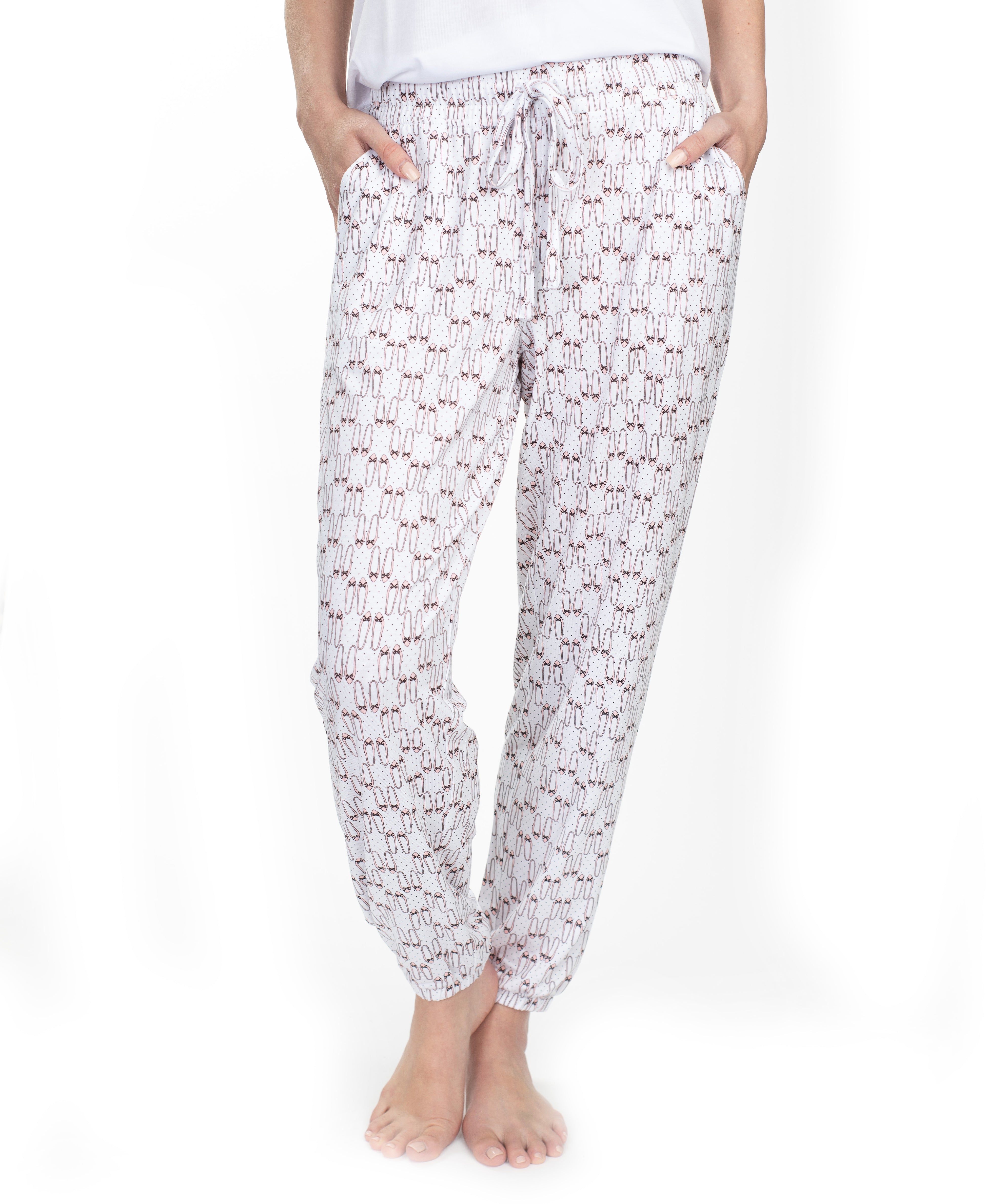 Cool Girl Women's Keep it Basic Cooling & Moisture Wicking Pajama Jogger Sleep Pant Pant, Slippers, Small