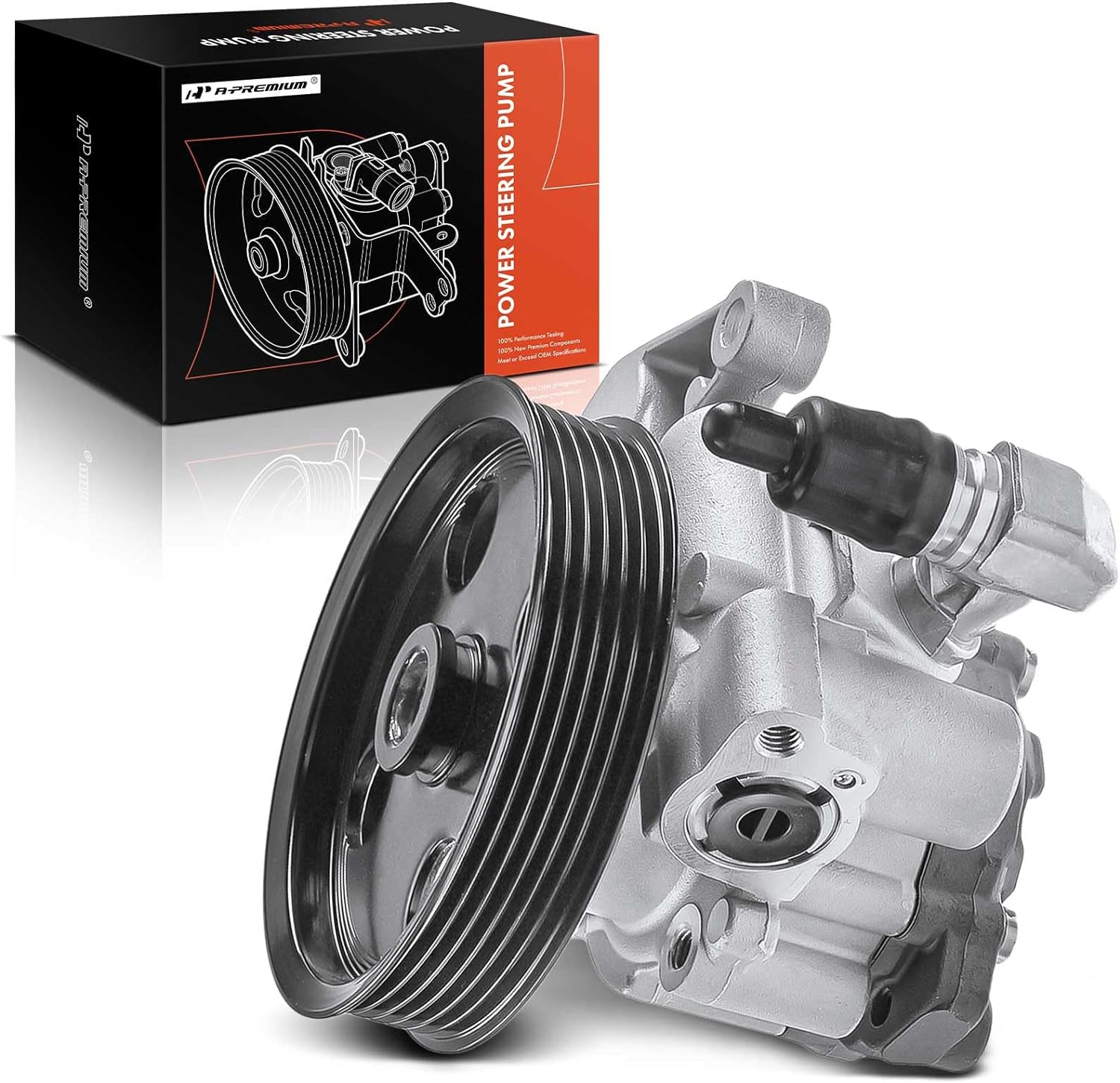 A-Premium Power Steering Pump with Pulley Compatible with Mercedes-Benz W204 C207 C300 C350 E350 E550 2010-2011 V6 3.0L 3.5L 5.5L