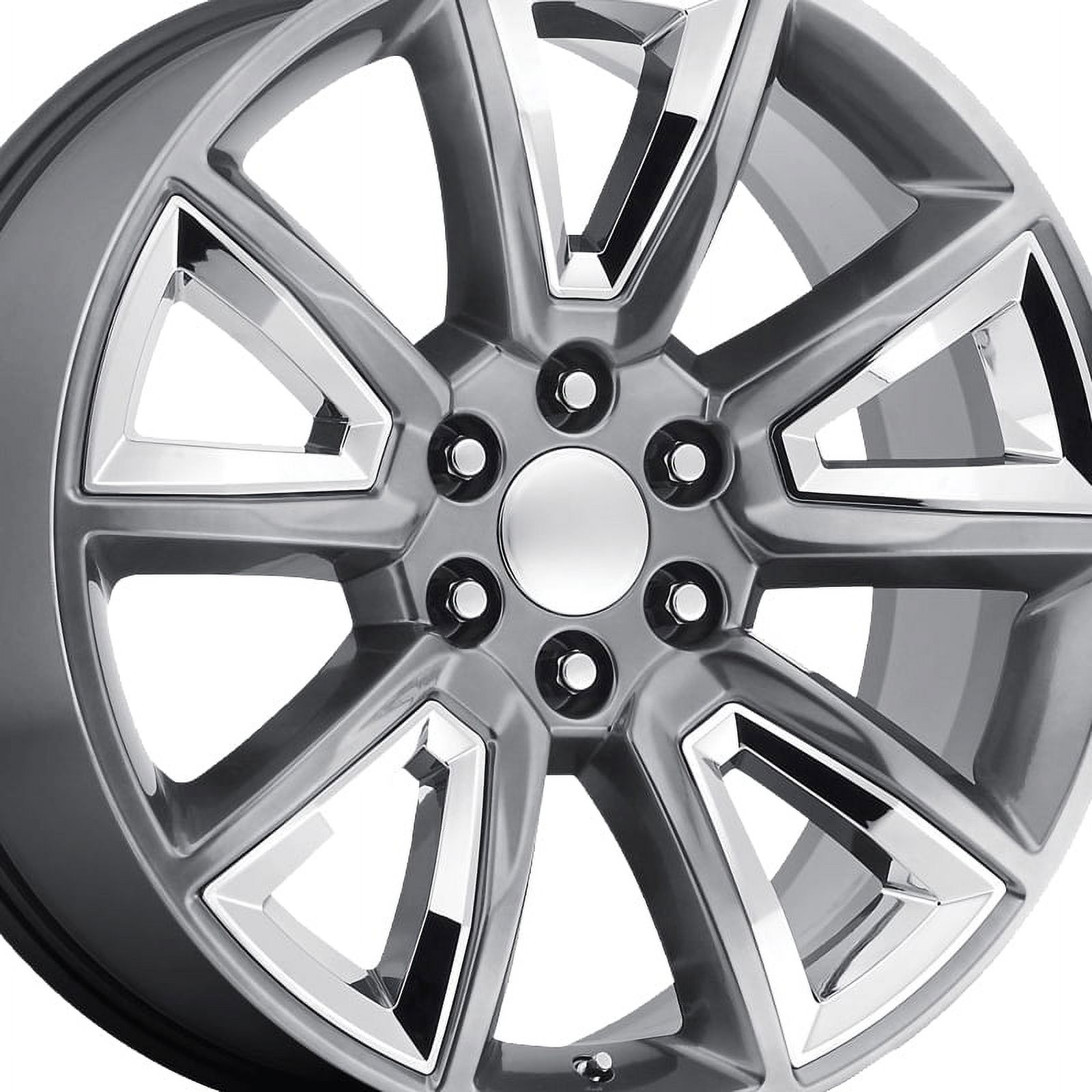 OE Creations Aluminum Rim PR168 22X9in Hyper Silver with Chrome Accents Finish, 168HC-2295824