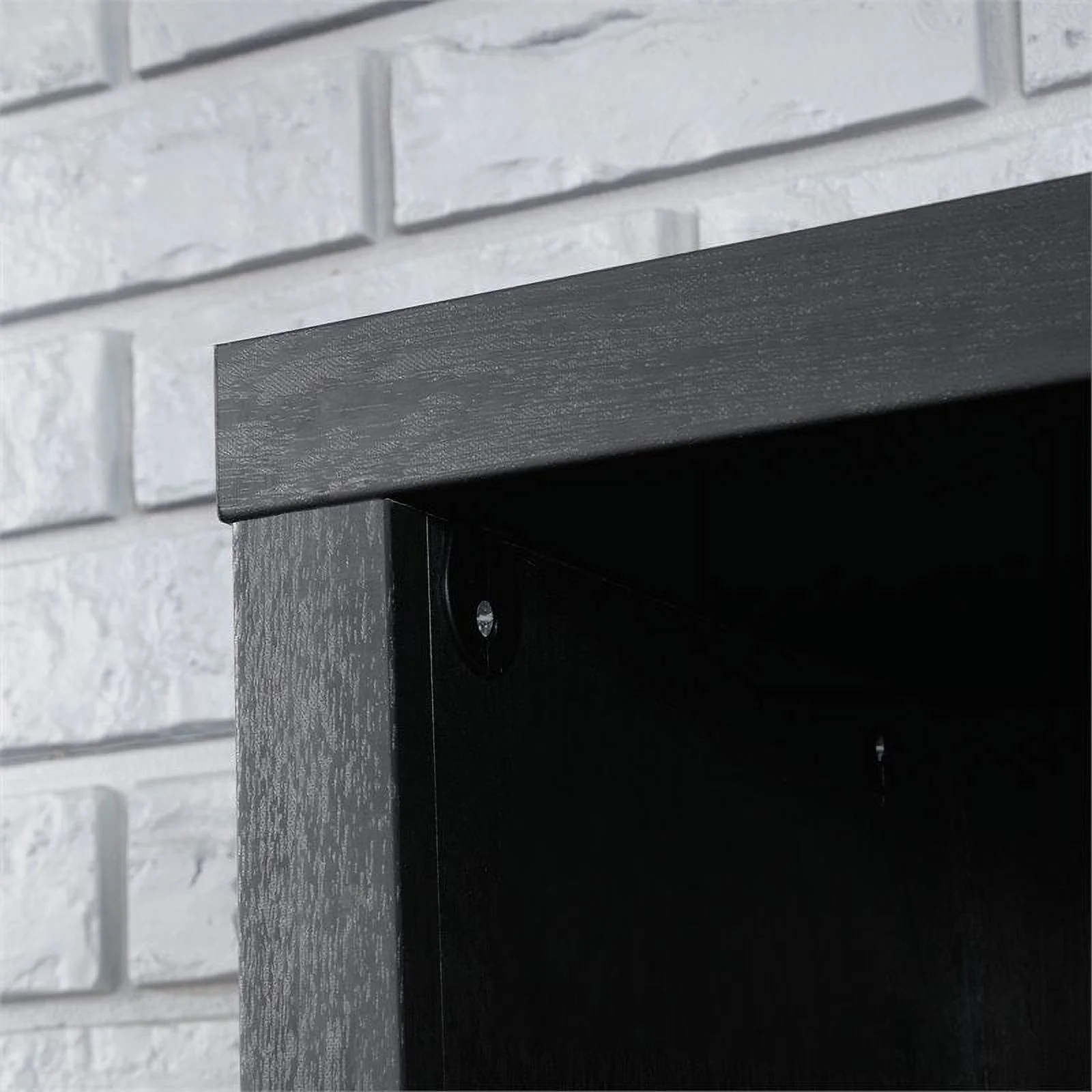 Pemberly Row Engineered Wood 5-Shelf Bookcase in Raven Oak