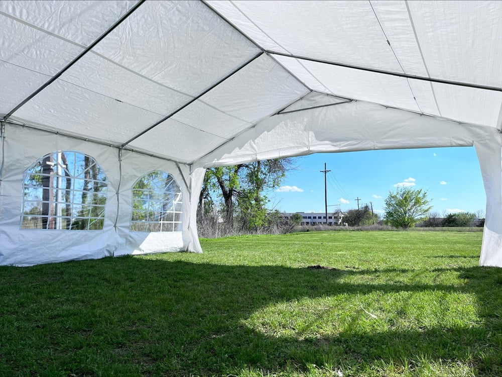 Delta Canopy 20'x20' Budget PE Party Tent Canopy Shelter with Waterproof Top - B Model