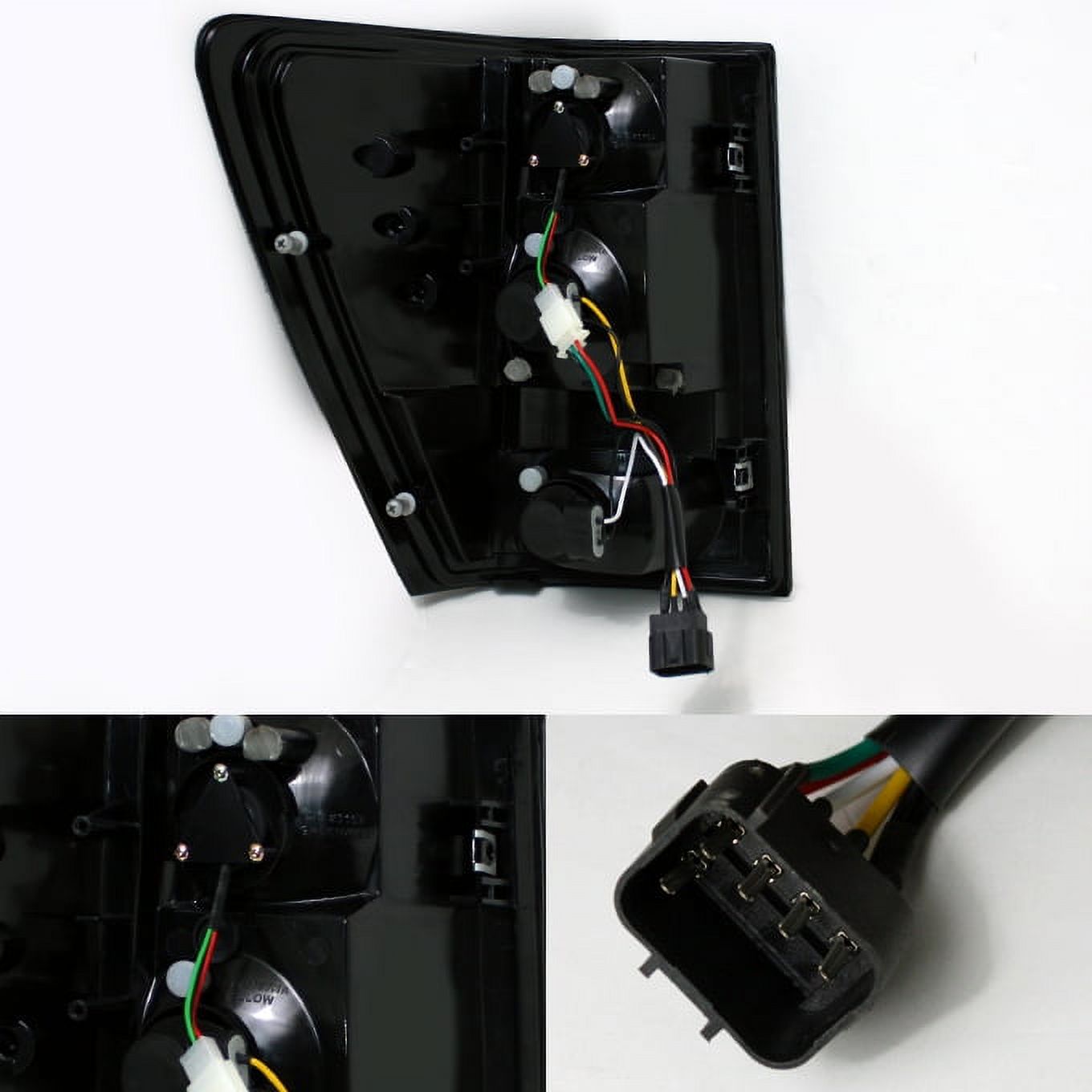 AKKON - For 07-10 Jeep Grand Cherokee SUV Red Clear LED Tail Lights Brake Lamps Replacement Pair Left + Right