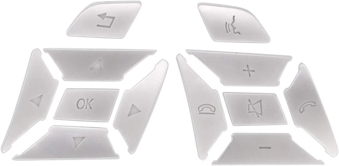 XtremeAmazing Steering Wheel Button Trim Cover Cap Sticker Silver