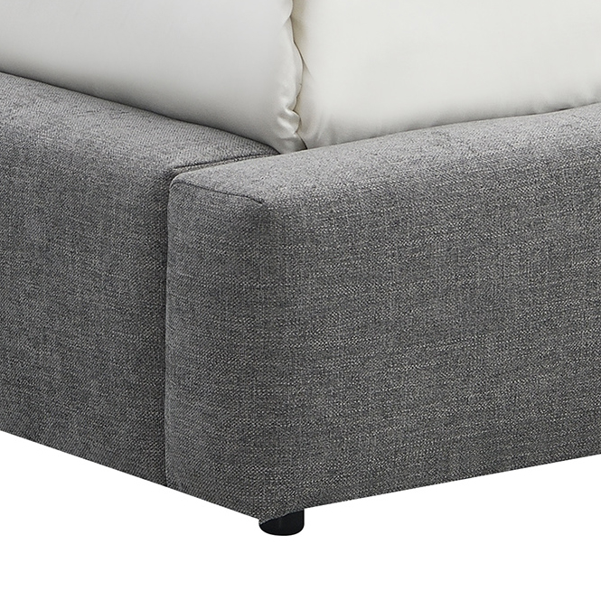 Devon & Claire Luxury Upholstered King Bed, Gray