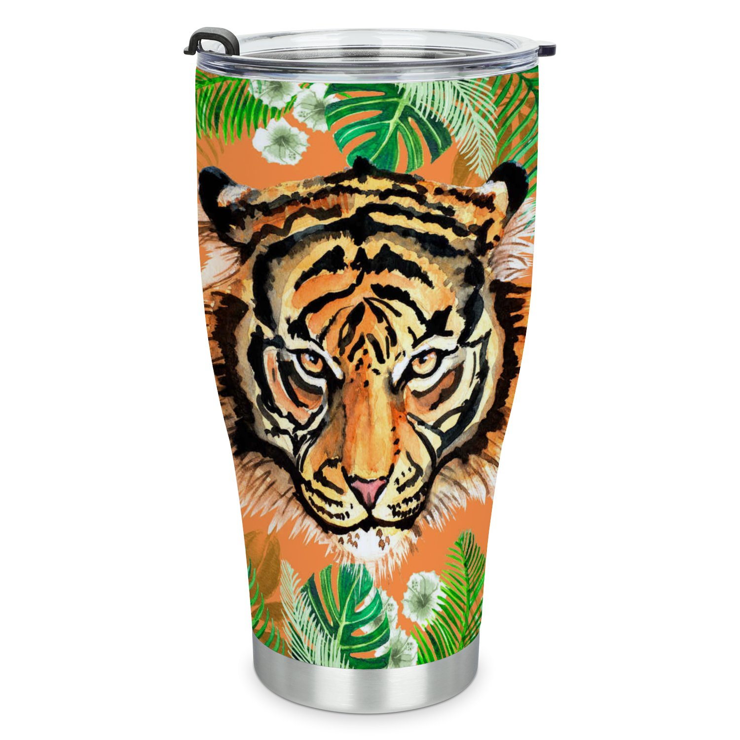 Hidove Stainless Steel Tumbler, Tiger 30oz Leak Proof & Stainless Steel Bottle for Hot & Cold Drinks - Coffee Travel Mug, Water Metal Canteen, Thermal Cup