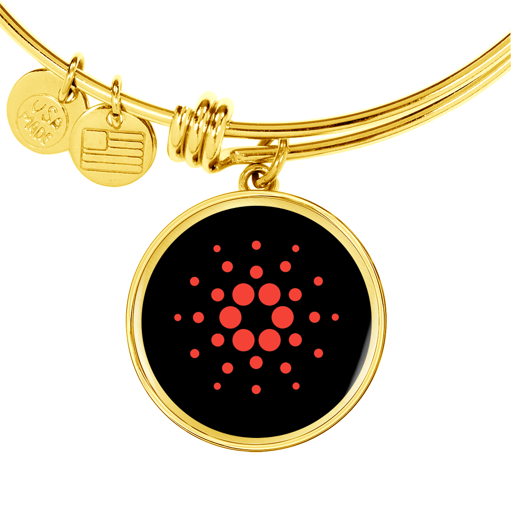 Cardano Crypto Necklace Bracelet Stainless Steel or 18k Gold Circle Bangle