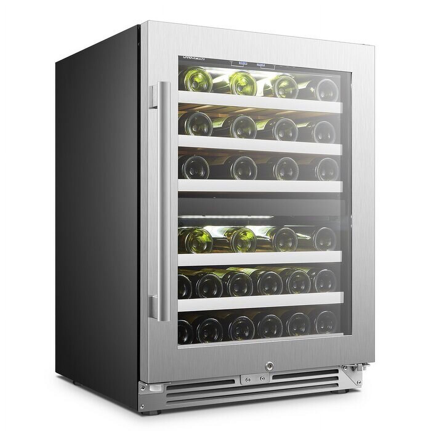 LANBOPRO  24-inch 44-bottle Dual Zone Compressor Wine Cooler