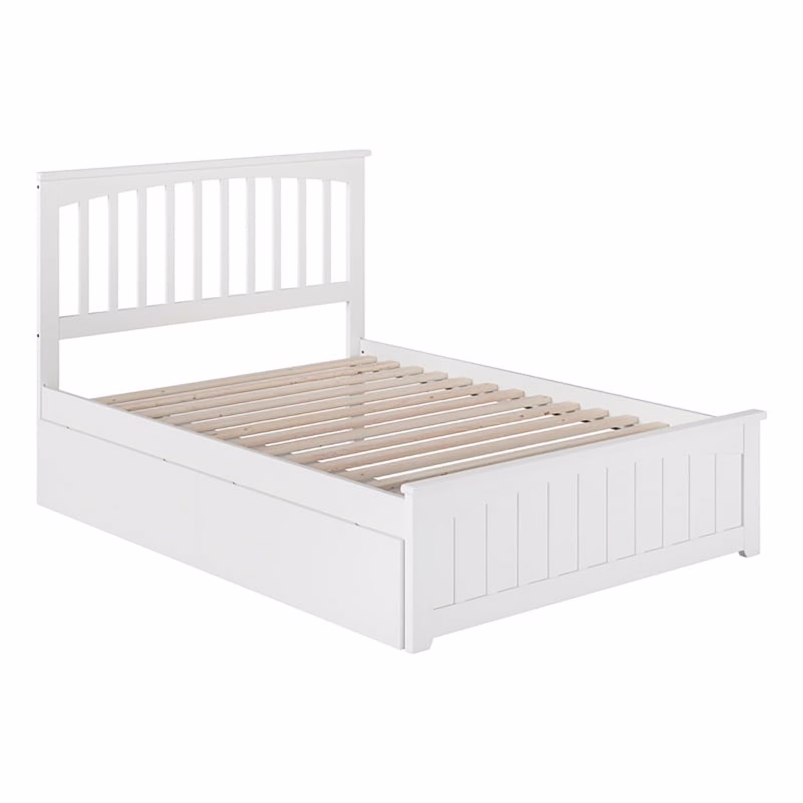Leo & Lacey Urban Full Storage Platform Bed in White