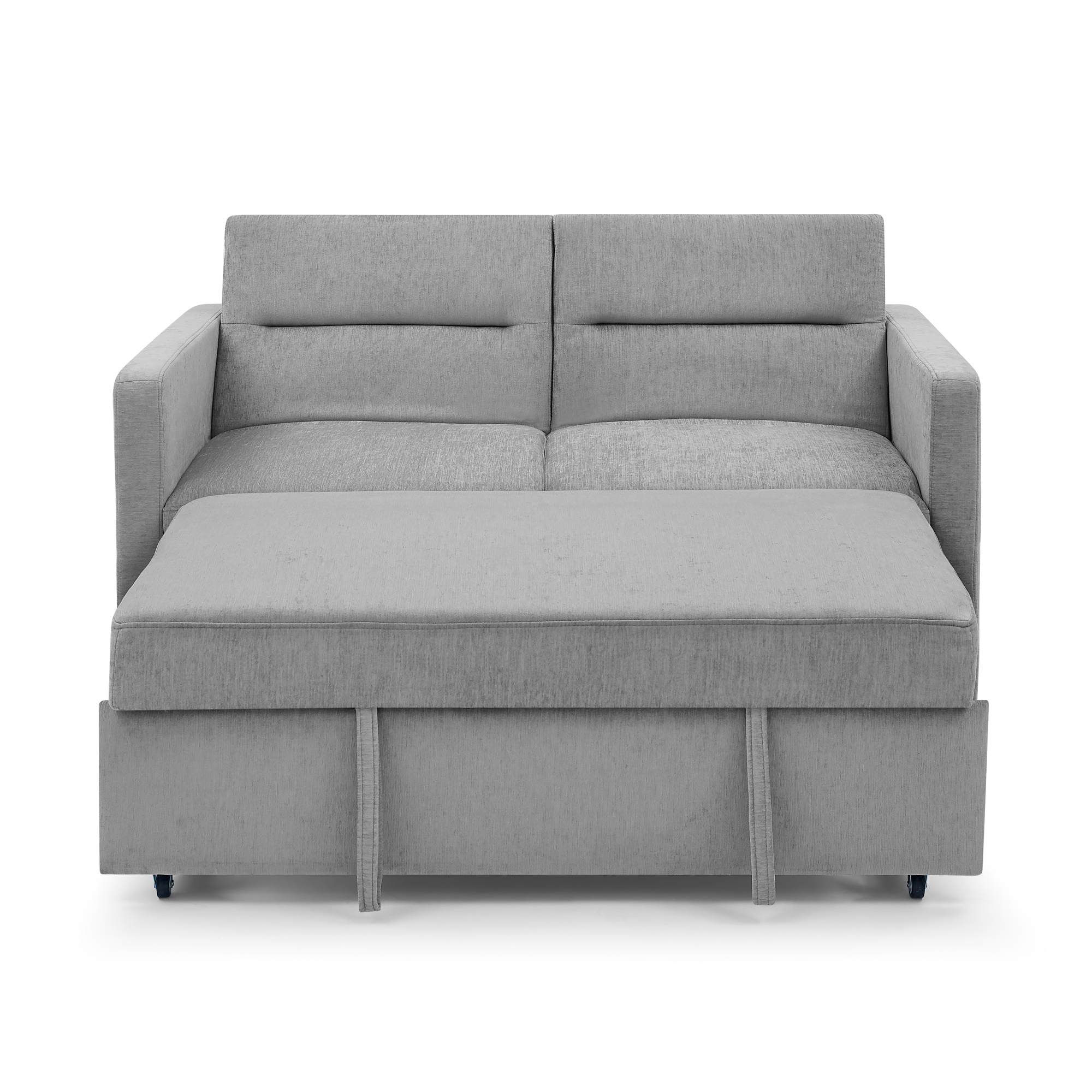 Zechuan Futon Sofa Bed with Pull Out Convertible Bed Sleeper Sofa Couch Adjustable Back Loveseat for Living Room - Grey