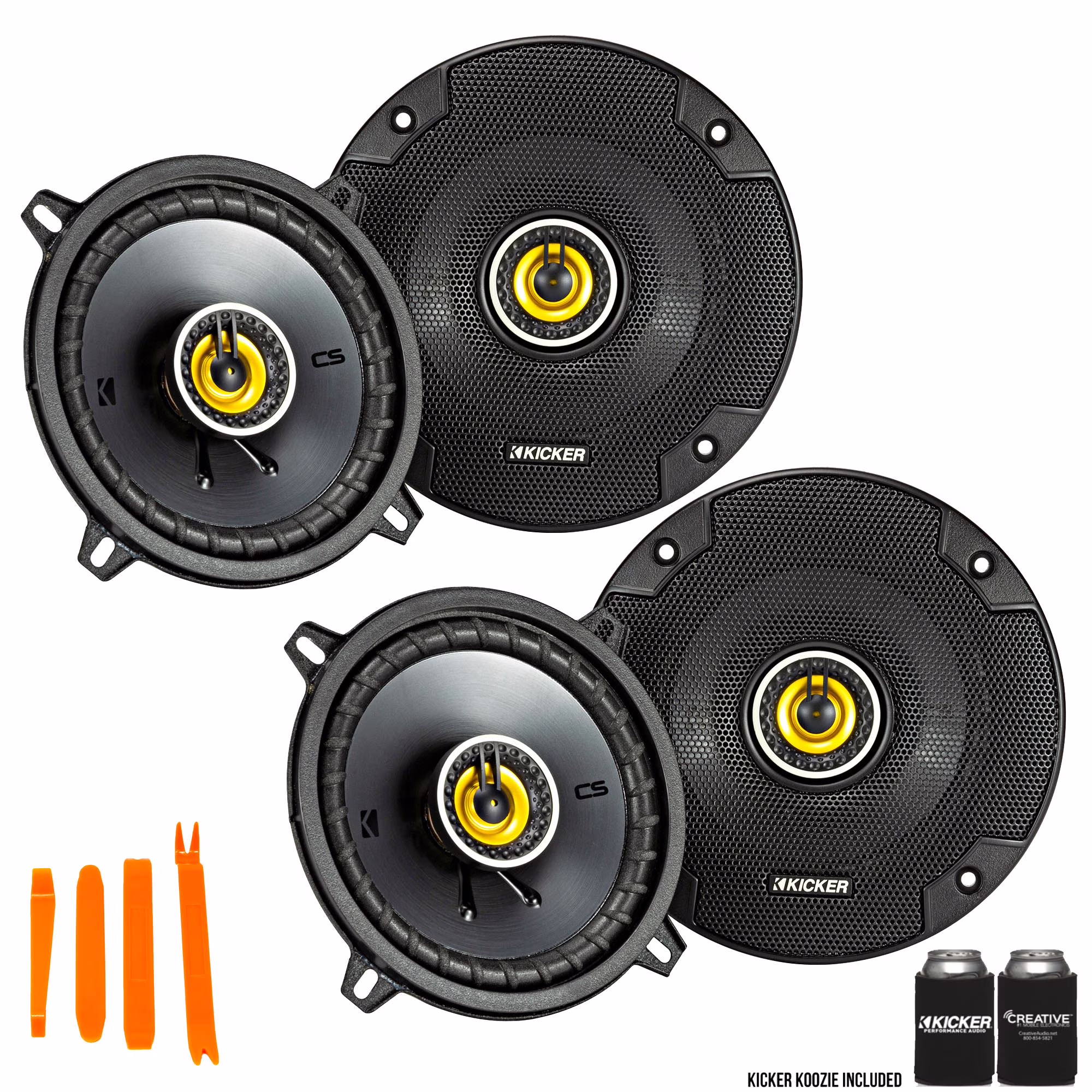 Kicker 46CSC54 - Two Pairs Of CS-Series CSC5 5.25-Inch (130mm) Coaxial Speakers, 4-Ohm (2 Pairs)