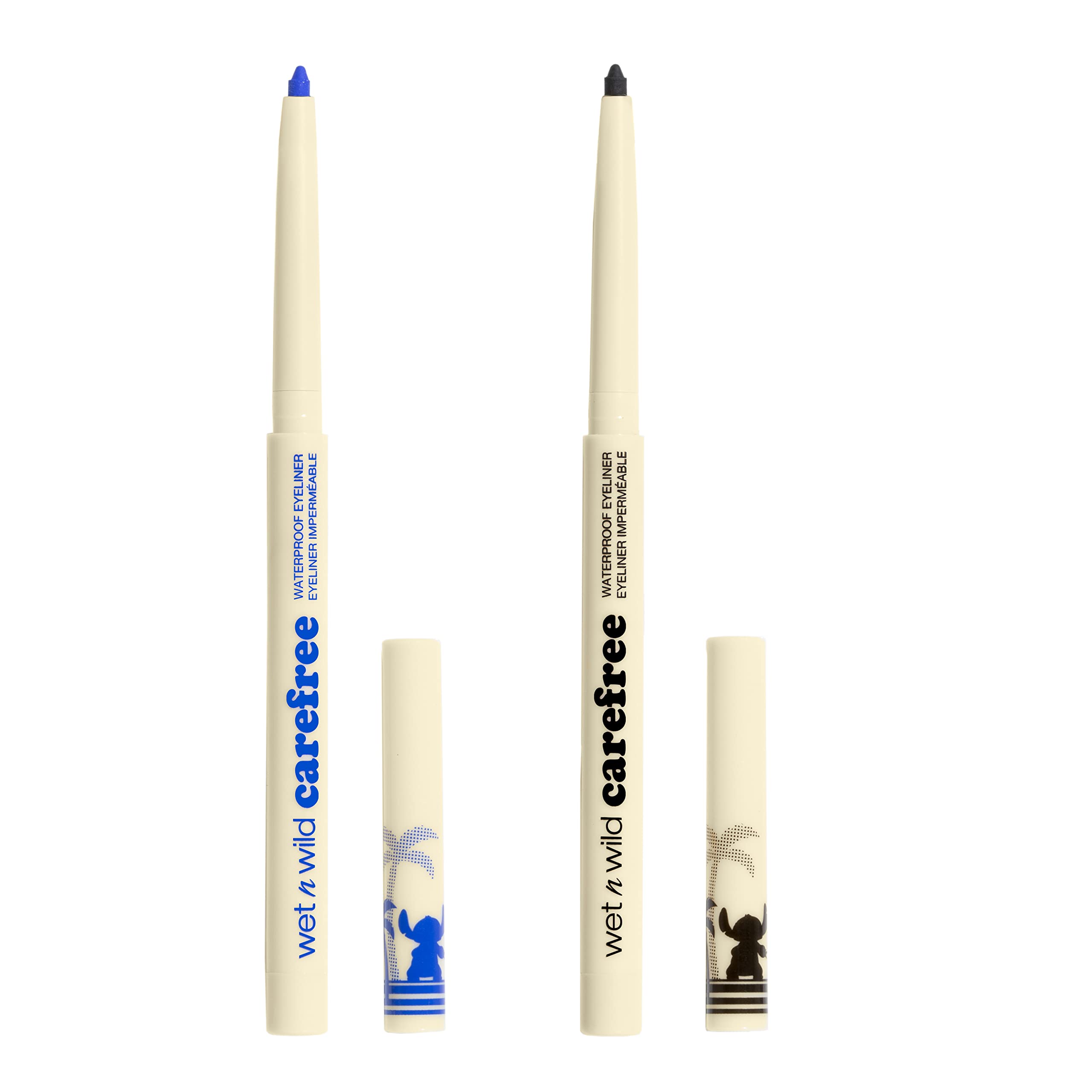 Wet N Wild Disney Lilo And Stitch Carefree Waterproof Eyeliner 2-Piece Set, Black And Blue, 16-Hour Wear