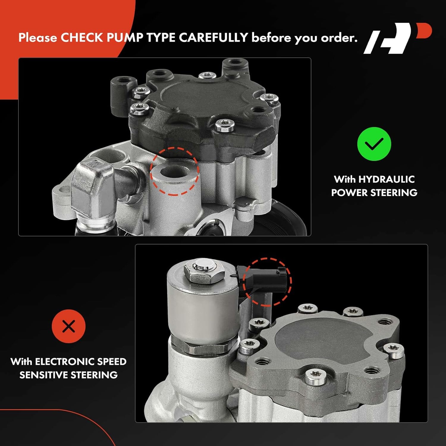 A-Premium Power Steering Pump with Pulley Compatible with Mercedes-Benz W204 C207 C300 C350 E350 E550 2010-2011 V6 3.0L 3.5L 5.5L
