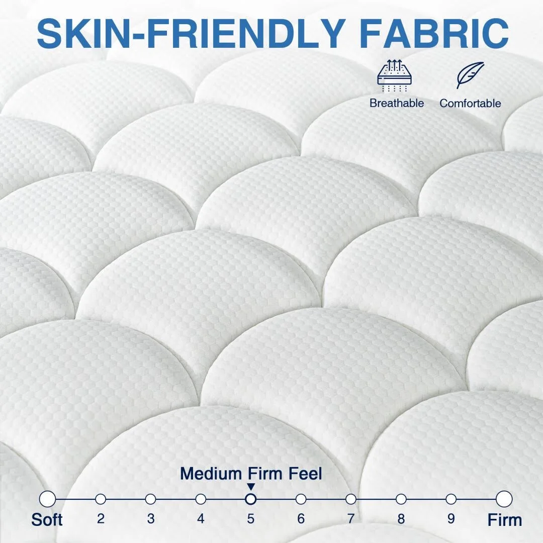 Queen Rose 12' 'Queen Medium Hybrid Mattress, With Pocket Spring , Bed in-a-Box