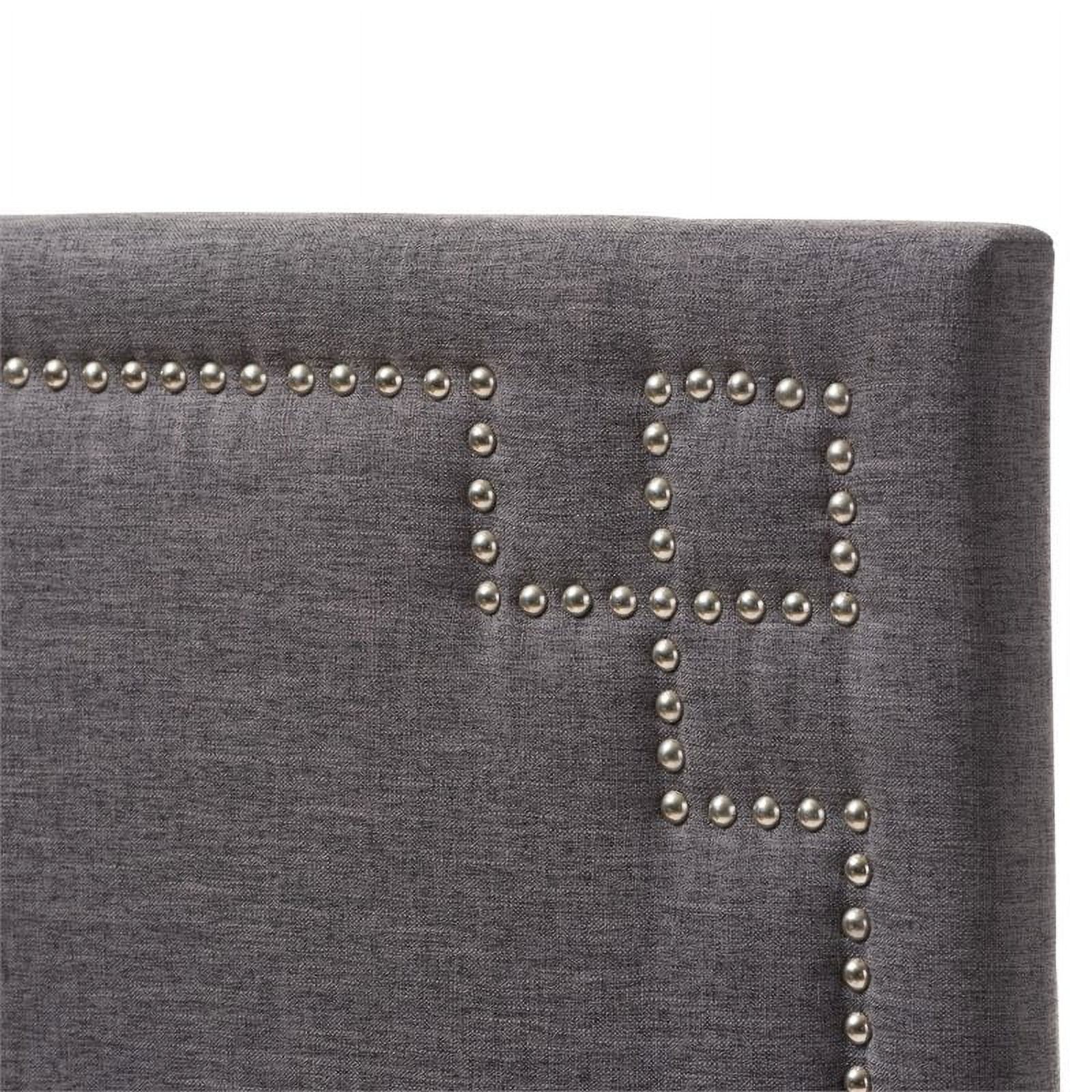 Kingfisher Lane Upholstered Twin Headboard in Dark Gray