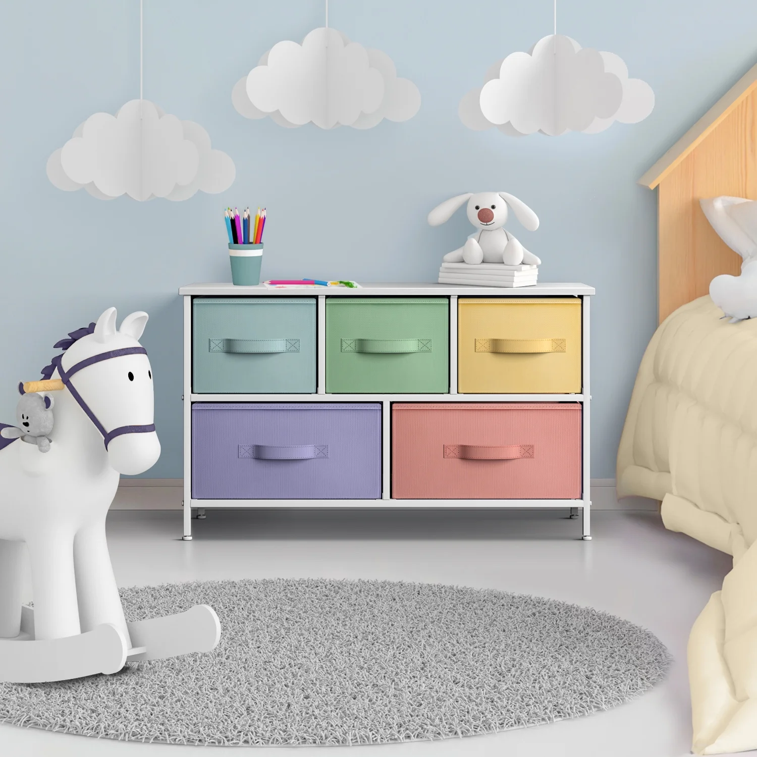 Storage Cube Dresser - Pastel