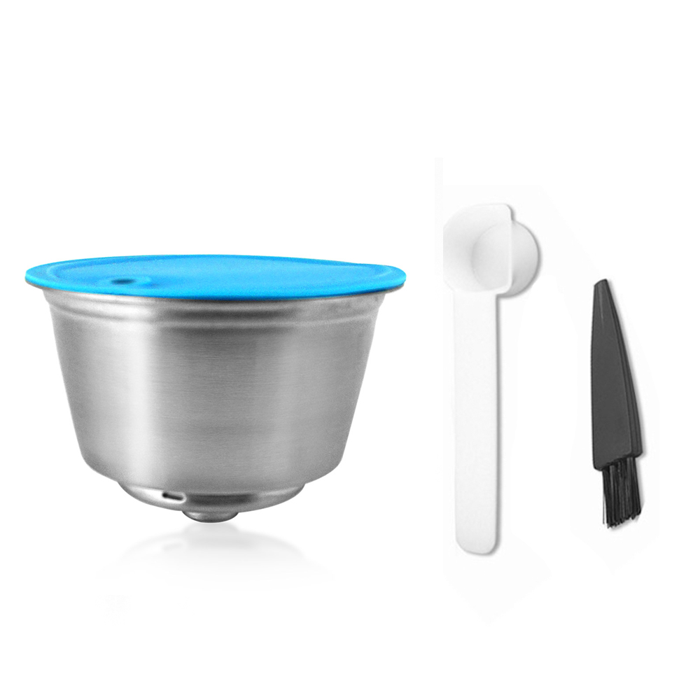 Andoer Refillable Coffee Capsules Stainless Steel Coffee Maker Pod Filters Cup 0.35oz Capacity for Dolce Gusto EDG466 EDG606 EDG305 Mini Me EDG626 Coffee Machine