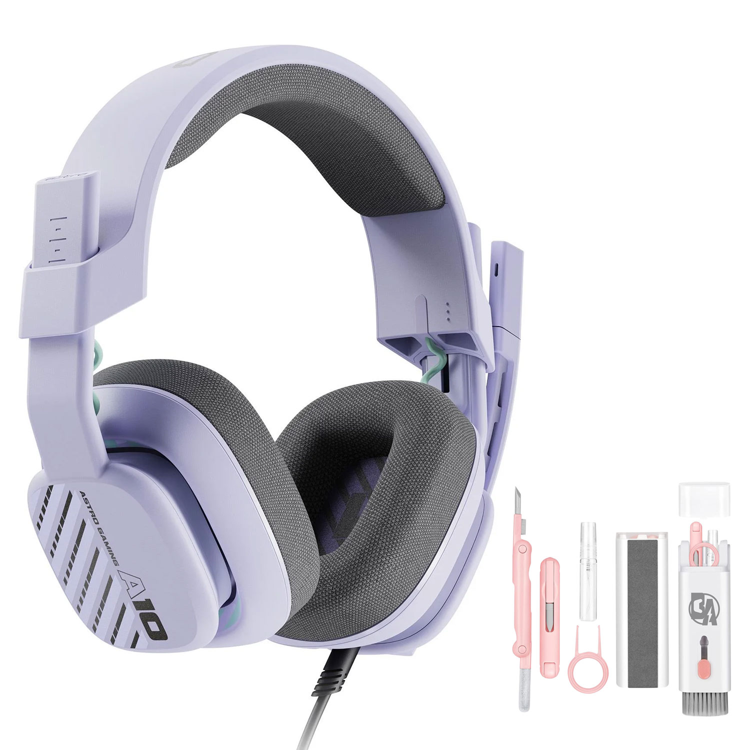 Astro Gaming A10 Gen 2 Wired Stereo Over-the-Ear Gaming Headset Lilac With Bolt Axtion Cleaning Kit Bundle Used