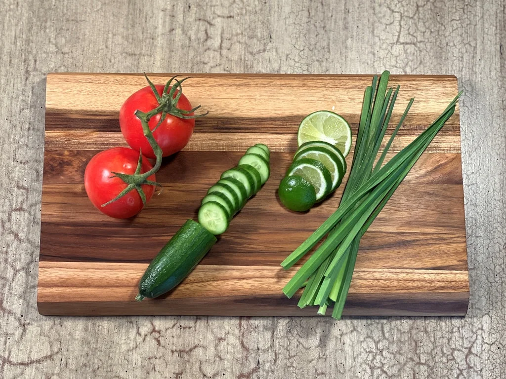 Mountain Woods, Large Brown Hand Crafted Live Edge Teak Cutting Board/Serving Tray | Cheese Board | Chopping board | Charcuterie board | Reversible Butcher Block  15