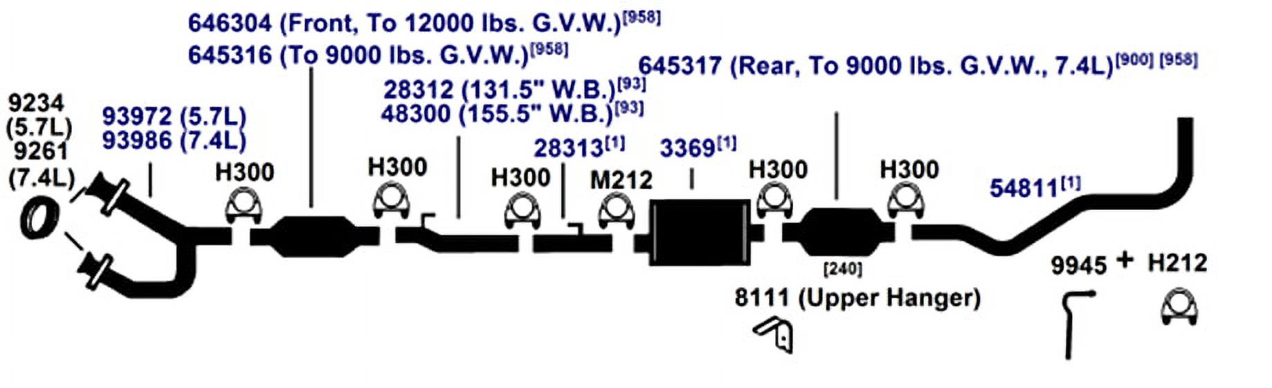 AP 93986 Exhaust Pipe Fits select: 1988-1995 CHEVROLET GMT-400, 1989-1995 GMC SIERRA