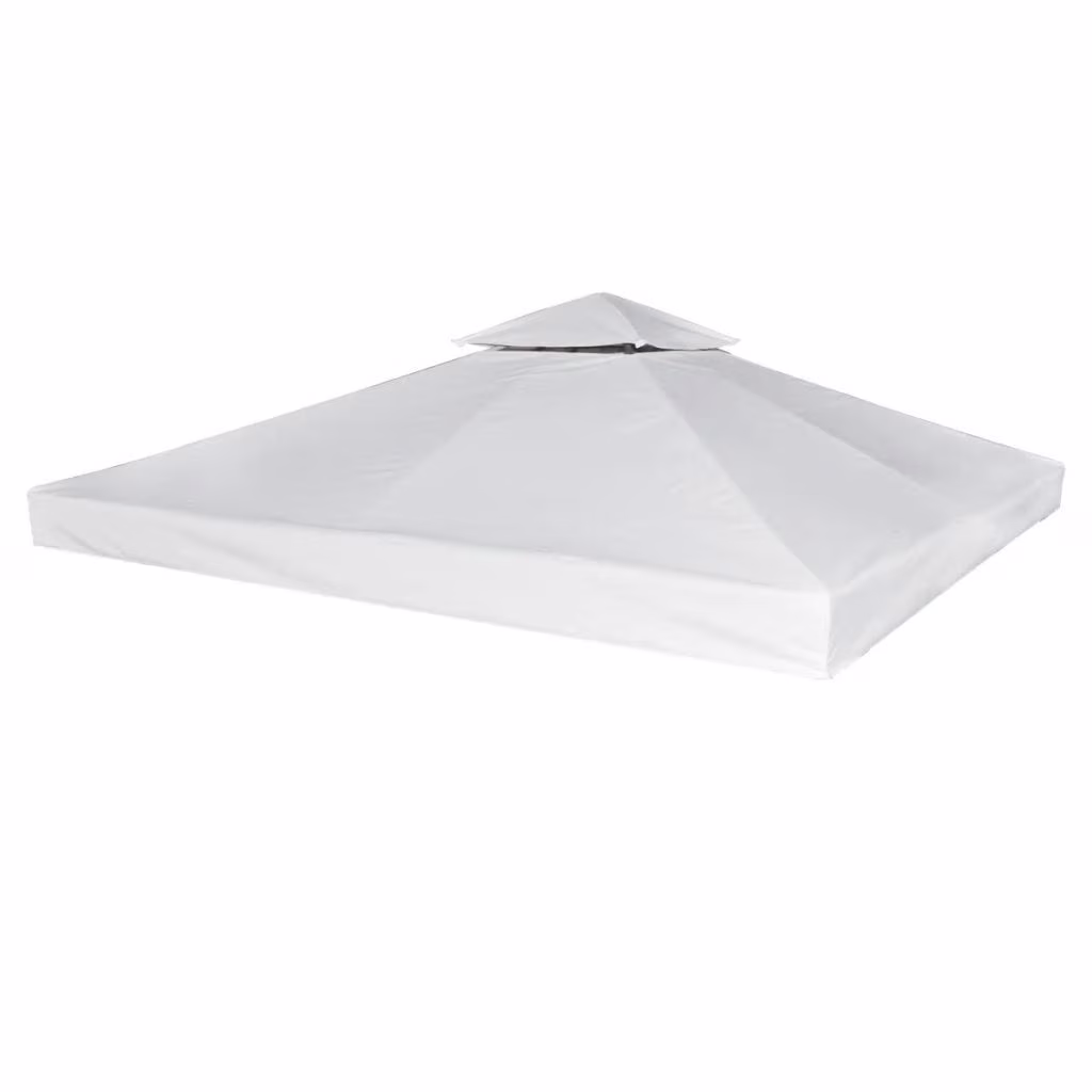 Anself 10'x10' Gazebo Replacement Canopy Top Cover with 2-Tier & 8 gGrommet 9.14 oz/yd² Cream White