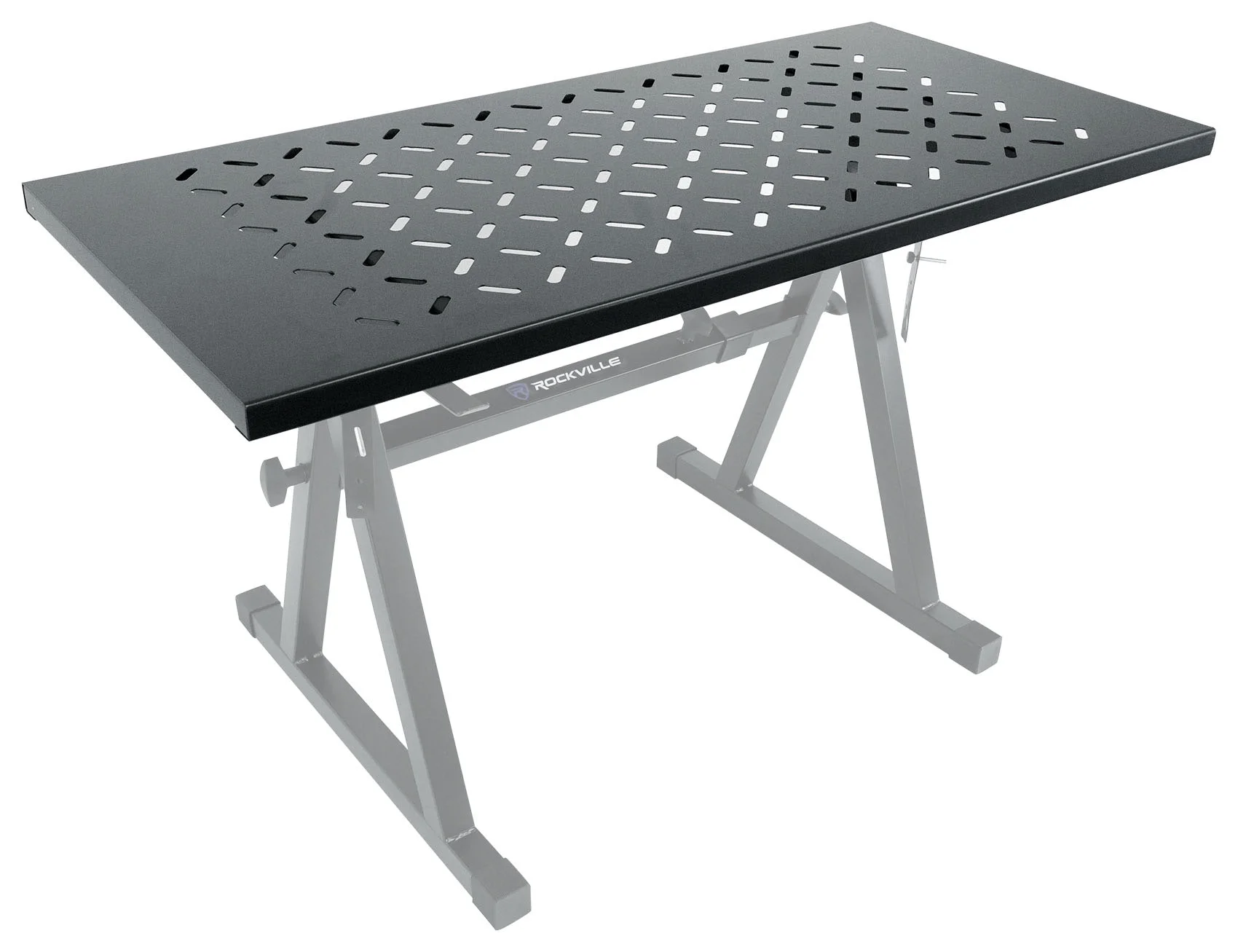 Rockville RKS30X Double X Braced Keyboard Stand w/ Shelf to Turn Into DJ Table