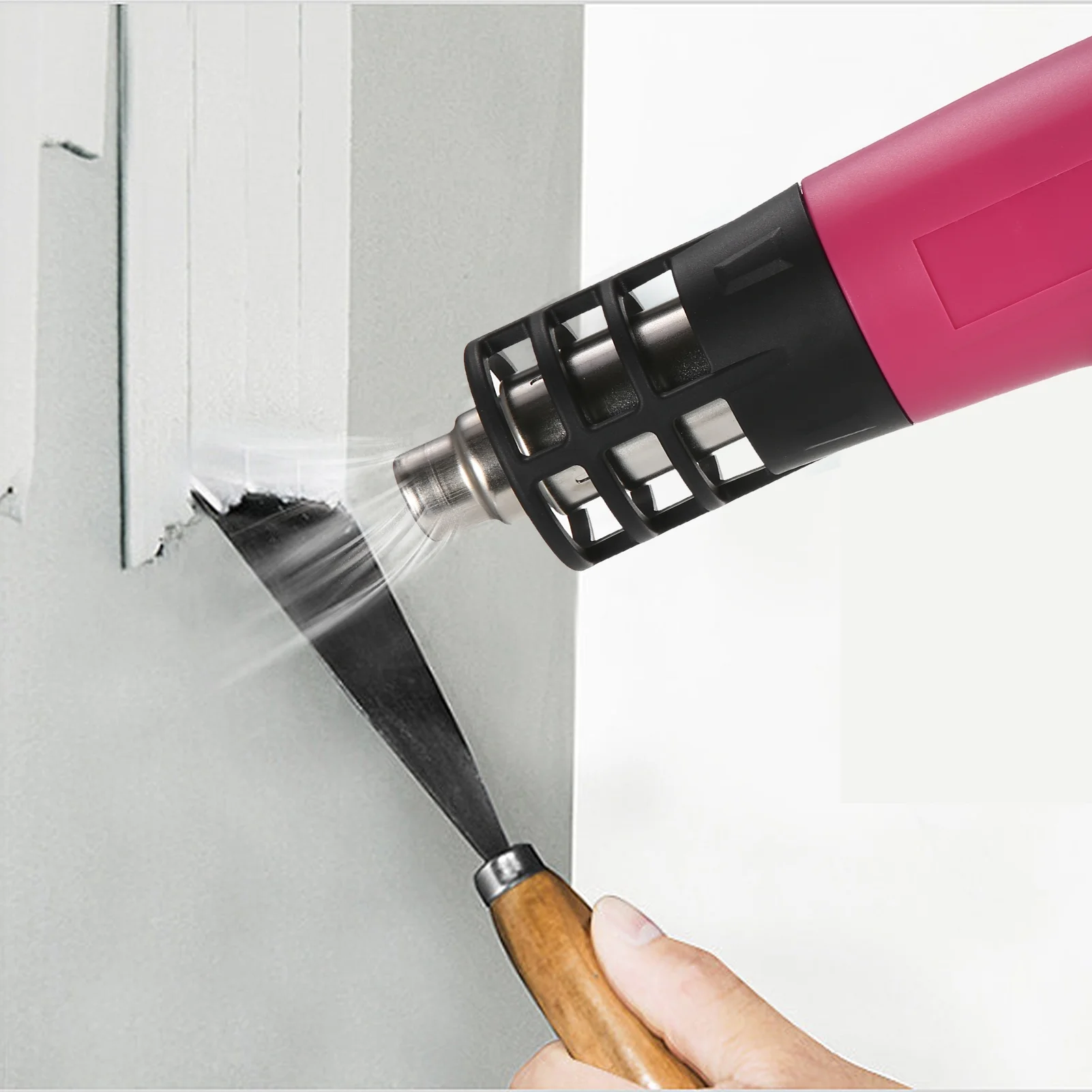 Arealer 1600-2000W Hot Air Heating Machine Kit with Dual Setting (122℉~1012℉) Fast Heating Tool with 4 Nozzles for Crafts Shrink Tubing Wrapping Stripping Paint Epoxy Resin