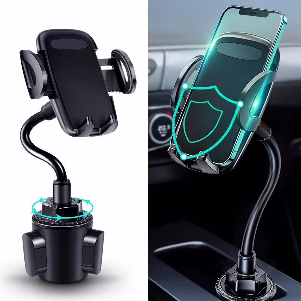 Upgraded Car Cup Holder Phone Mount [Super Stable & Military Sturdy] Adjustable Gooseneck 12.6 in Cup Cell Phone Holder for Truck Fit for iPhone 14 13 12 Pro Max Plus Samsung S23 S22 All Phones