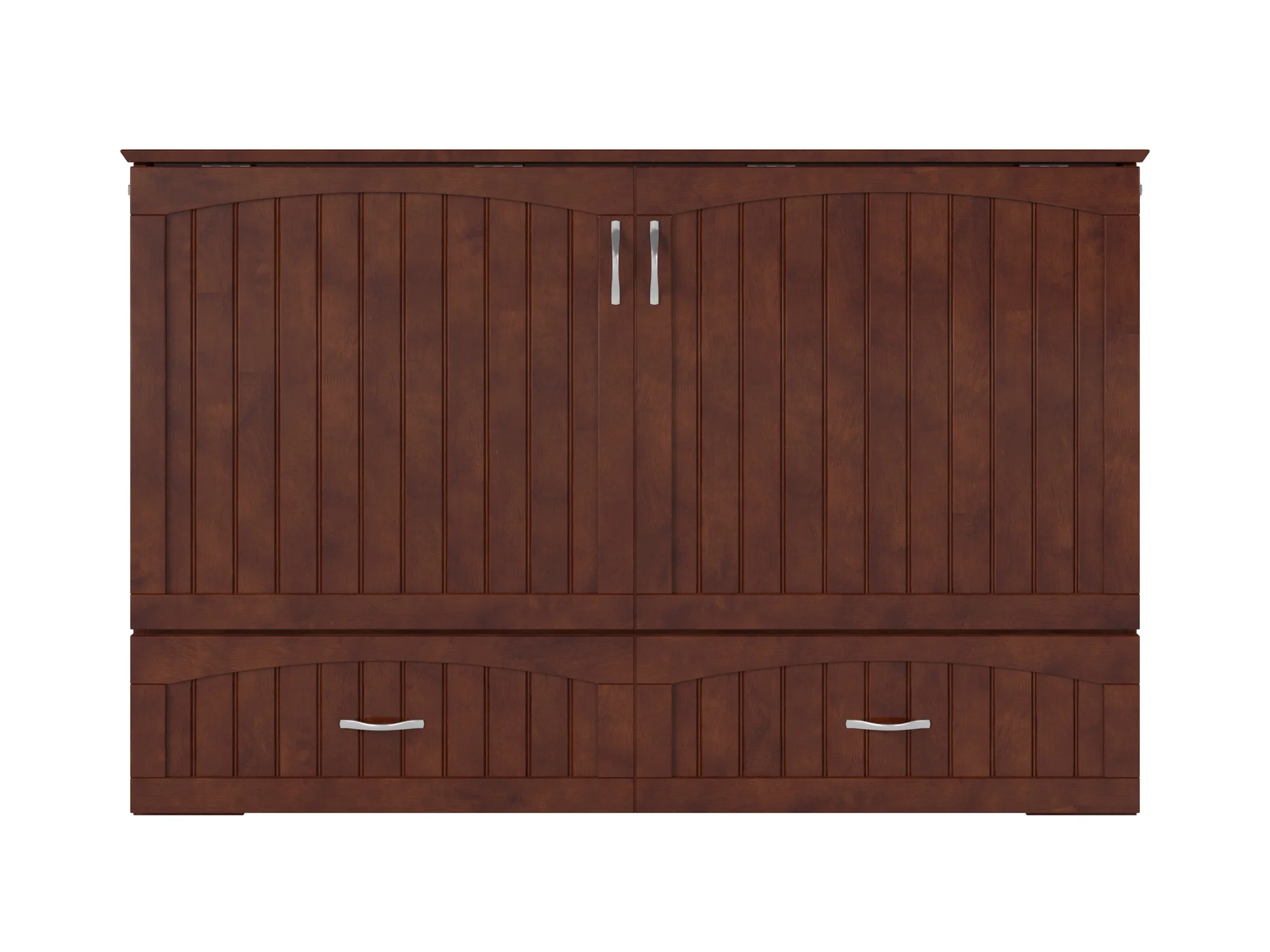 Southampton Murphy Bed Chest Queen Walnut with Charging Station