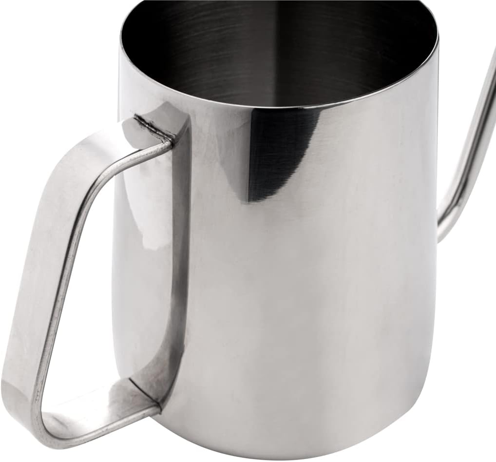 Restpresso 12 Ounce Gooseneck Kettle, 1 Dishwashable Pour Over Kettle - With Thermometer Hole, Non-Stick Coating, Stainless Steel Stovetop Kettle, Built-In Handle, -