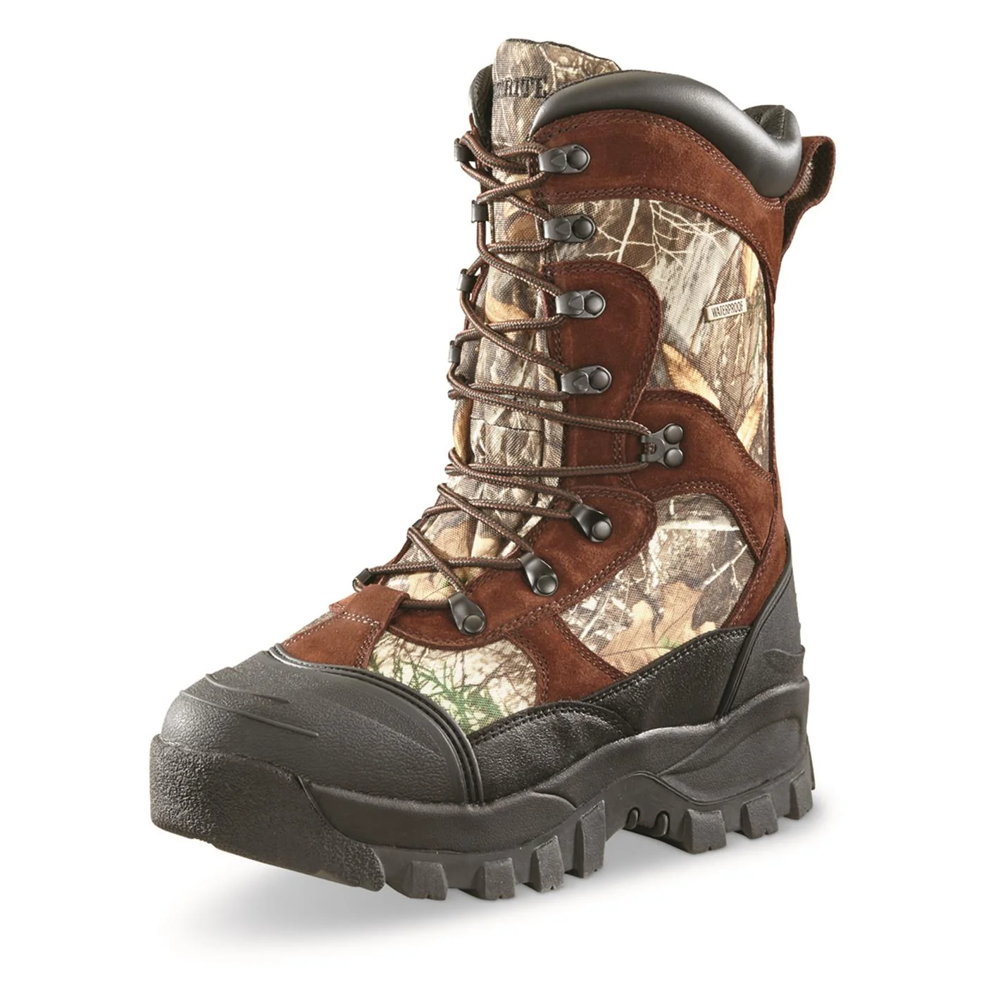 Huntrite Men's Insulated Waterproof Hunting Boots Non-Slip Shoes, 1600-gram, Realtree Edge Camo