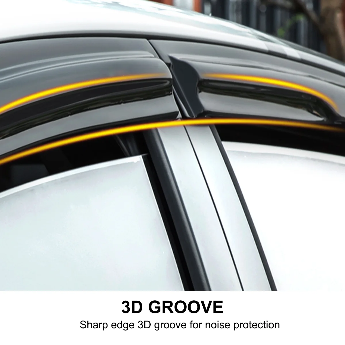 For 2016 2017 2018 2019 2020 Honda Civic Coupe 2-Door Window Visor Rain 3D Style Deflector 4PC