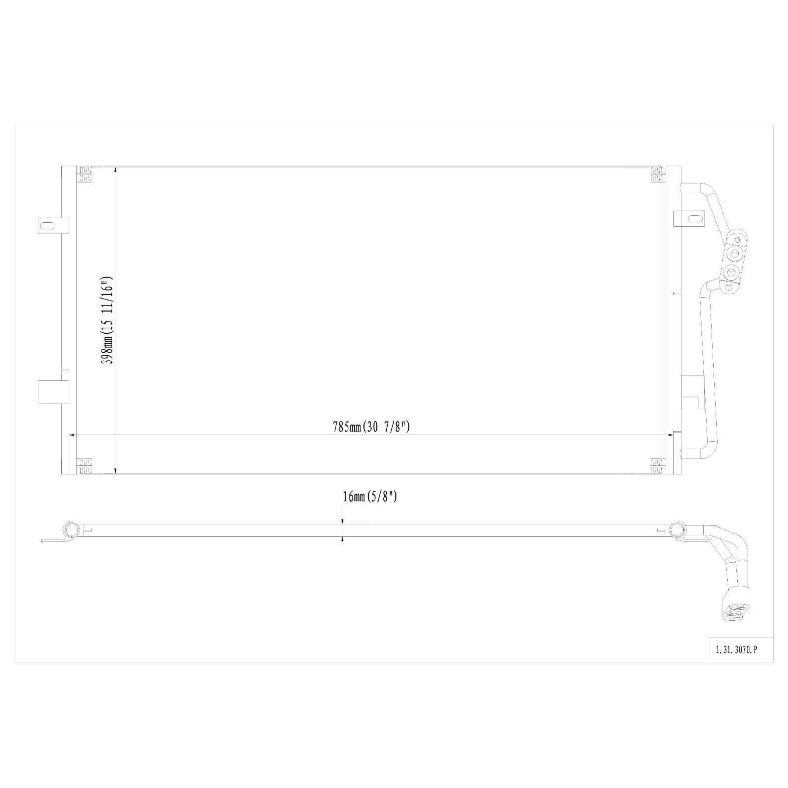 Geelife Aluminum Condenser For 00-05 Cadillac DeVille 4.6L 04-05 Pontiac Bonneville 4.6L